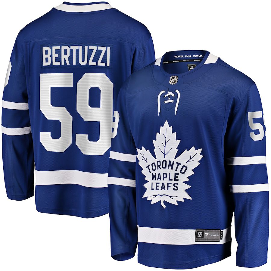 Men Toronto Maple Leafs 59 Tyler Bertuzzi Fanatics Branded Blue Home Breakaway NHL Jersey